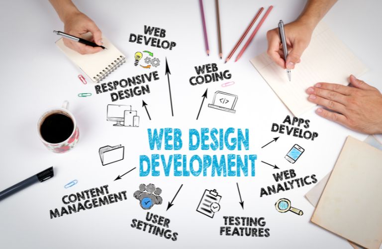 Web Design Development Spider Graphic