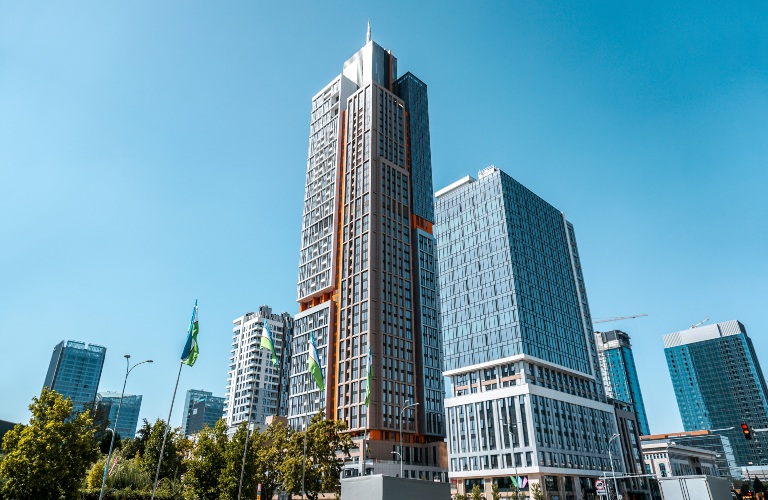 Modern Glass Skyscrapers in Tashkent, Uzbekistan