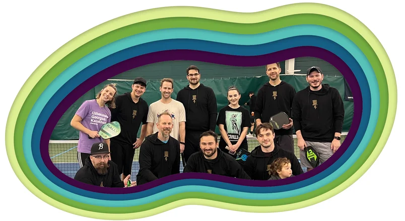 a group of people posing for a photo